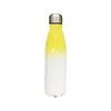 17oz Sublimation Cola Bottle Gradient Colors avec changement de couleur de manteau cola Cups 500ml Bouteilles d'eau potable en acier inoxydable BES121