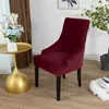 Chair Covers Velvet Dining Slipcover Stretch Cover For Armchair Sofa Couch Living Room Single Seater Furniture Elastic Adaptable