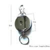 Resilience Steel Wire Rope Elastic Keychain Sporty Retractable Alarm Key chain Anti-lost telescopic key ring Keys trinket A0435 G1019