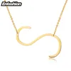 EnFashion Letter Necklaces Alphabet Initial Pendants Gold Color Stainless Steel Choker for Women Jewelry 220217