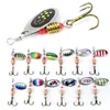 Ganci da pesca 6 cm 2.5G Metallo Carp Lure Bait Spinner Spoon Esche Ruotando con Treble