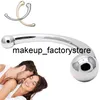 Massagem dupla extremidade de aço inoxidável g ponto varinha vara pênis de metal puro estimulador p-ponto anal plug vibrador brinquedo sexual para mulheres homens p3m2