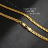 Hainon wholale color 18k gold necklace 5mm 20inch for men factory oem stamped 18kgf chain brass stock270b
