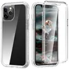 För iPhone 12 Case Clear 360 Full Body Cell Phone Fodral Dual Layer Skyddskåpa Inbyggd skärm Kompatibel med Samsung S21 Ultra