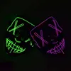 Cosplay Partido Neon Light Up Máscaras Halloween LED Máscara Masquerade Carnaval traje adereços