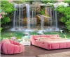 Bakgrundsbilder Custom Po Mural 3D Wallpaper Mountain Waterfall Swan Lake Scenery Hem Inredning Vardagsrum för väggar 3 d i rullar