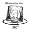 クリエイティブ360°回転タンブラーウイスキーウォッカカクテルワインクリスタルガラススピリッツカップ透明ワイン飲料カップバーホーム