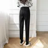 Women's Pants & Capris Velvet Thickened Corduroy Suit Winter High Waist Straight Black Casual Harem Female Spring Blazer Trousers