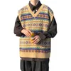 メンズセーター男性セーターベスト秋服暖かいノースリーブプルオーバーコート韓国ファッション若者 2021 トレンド