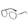 Vintage Grote Ogen Computer Bril Vierkante Piloot Stijl Eyes Testrain Eyewear Mode Blokkeren Optische Frame Unisex Brillen Groothandel