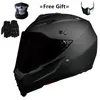 Motorcykelhjälmar Mate Black Dual Sport Off Road Hjälm Dirt Bike ATV Dot Certified M Blue Full Face Casco för Moto1560349