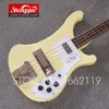 Promotion! 4 Strings 4003 Chris Squire Signature Cream Electric Bass Guitar Neck Thru Body, Rosewood Fingerboard Dot Inlay