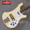 Promotie! 4 snaren 4003 Chris Squire Signature Cream Electric Bass Guitar Neck Thru Body, Rosewood Fingerboard Dot Inlay