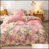 Bedding Sets Supplies Home Textiles & Garden Simple Plaid Washed Cotton Quilt Er Pillow Case Bed Sheet Soft Breathable Single Double King Qu