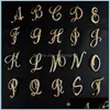 Pins, broches sieraden mode 26 Engelse letter broche pins fonkelende kristallen sier vergulde alfabet drop levering 2021 zqo5f