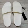 Högkvalitativa Luxurys Designers Kvinnor Sandaler Mode Sex Färger Blå Vit Röd Svart Guld Silvery Flip Flip Flops Män Slide Slippers 0855