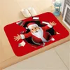 Christmas Decorations Home Decoration 40X60 Anti-skid Soft Door Mat 2022 Merry Elk Snowman Blanket Ottoman