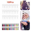 120 stks Transparante Acryl Sleutelhanger Blanks Set Ronde Hanger Charm Tassel Jump Rings DIY Chain Sleutelhanger Set Perfect Party Gunsten