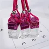 Cube Auto Parfüm Flasche Hängender Parfüm Lufterfrischer für ätherische Öldiffusor Leere Glasflasche 4 Kronen