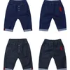 Venda quente garoto meninos shorts azul calças curtas denim jeans shorts ajustável elástico cintura calças verão roupas de verão 210308