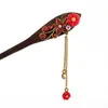 Epecket DHL Retro outfit hairpin, women's step-shaking tassel chicken wing wooden hairpin DAFZ009 Hair Jewelry Hairpins