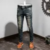 Hommes jean skinny taille 28 36 motard détruit déchiré Denim crayon pantalon Hip Hop 2020 Streetwear X0621