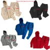 Mens Solid Letter Printing TrackSuits Fashion Trend Cardigan Zipper Hooded Toppar Byxor Passar Designer Man Märke Fitness Två Piece Sets