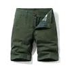 Sommar solid färg taktisk män last shorts khaki jogger militär bomull avslappnad lös 210714