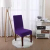 Cubiertas para sillas Tamaño de elección Cubierta de spandex Banquete Comedor Elasticidad Tela Color Sillones Asiento Cocina grande Sala de estar Blanco Alto El