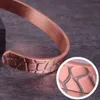 女性のための調節可能な銅磁気ブレスレットのための男性カフヴィンテージのクラックル純銅磁気ブレスレット関節炎バングル男性Q0717