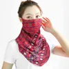 2021 Nya Kvinnor Ansiktsduk Silke Bandana Lady Fashion Neck Wrap Skriv ut Chiffon Face Cover Anti Dammsolskydd Återanvändbar Foulard Y1108