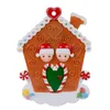 2021 Presente de Natal pingentes de Natal personalizado decorações de Natal biscoito casa família Natal pendurado ornamento de madeira