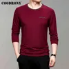 COODRONY Brand Spring Autumn New Arrival High Quality Fashion Casual Long Sleeve O-Neck T-Shirt Men Soft Top Tee Clothing C5090 G1229
