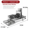 Utrustning för livsmedelsbearbetning Kommersiell Mini 4-rads munkartillverkningsmaskin/munkmakare/friteringsmaskin för munkar
