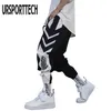 Streetwear Hip hop Joggers Pantalons Hommes Lâche Harem Pantalon Cheville Longueur Pantalon Sport Casual Lettre Imprimer Pantalons De Survêtement Pour Hommes 3XL 211112