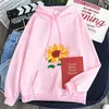 Wonder Ei Prioriteit AI Kawaii Hoodie Dames Esthetische Zon Bloem Pocket Zelfde paragraaf Sweatshirt Anime Cosplay Yellow Clothes X0721