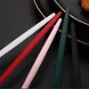 Nordic Style 4PCS Zestawy zastawy stołowej Zestaw sztućców ze stali nierdzewnej Scoop Fork Nóż stołowe obiad Deser Tea Rasure Prezentacja Prezent ZL0259