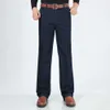 Jeans da lavoro classici di grandi dimensioni per uomo Autunno Inverno Maschile Casual Pantaloni in denim elastici caldi in pile spesso di alta qualità 30-44 210716