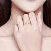 Wostu Real 925 Sterling Silver Open Ring Finger Justerbar Storlek Bröllop Ringar För Kvinnor Förlovning Mode Silver Smycken Gift x0715