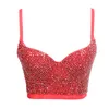 Strass BH Diamant Baumwolle Push Up BHs Dessous Korsett Undefiniert Crop Top Ropa Sexy Bralette Nachtclub Bar Lenceria Suti 210308