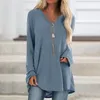 Female Clothes Spring Autumn S-8XL Oversized T-shirt Solid Long Sleeve Loose Cotton Casual Harajuku Tunic Tees Top Women's 220315