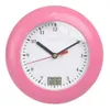 Baldr Thermometer Bathroom Wall Clocks Temperature Display Wall Hanging By Suction Cups Analog Waterproof Shower Watch