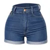 Women's Shorts Hoge Taille Elastische Shorts Denim Blue Jeans Korte Vrouw Verbetering Body Denim Short Plus Size Sexy Korte 210302