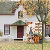 Decoratieve objecten Figurines Welkom herfst Halloween Garden Vlag Verticale dubbelzijdige pompoen Gnomes Farmhouse Autumn Burlap Yard Outdoor