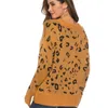 Pulls pour femmes YELITE mode femme pull tricoté léopard hiver Animal imprimé épais à manches longues femme pulls décontracté hauts