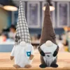 NUOVO! Stock Decorazioni natalizie Gnomo da caffè Plaid Tomte svedese senza volto giocattolo Figurina scandinava Decorazioni per la casa in peluche nordico