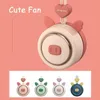 New pet neck fan portable USB charging Mini silent leafless student fan