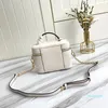 Hoge kwaliteit mode hobo vrouwen zakmaat schoudertassen gele rijst witte hele lederen handtas dames ontwerper ronde munt portemonnee crossbody