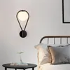 Vägglampa stilig rund vit glas boll LED lätt sovrum badrum spegel trappa modern sconce inomhus hem belysning