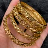 Bangle Goud Kleur Ethiopische Afrika Saoedi-Arabië Armbanden Mode Dubai voor Vrouwen Bruid Bruiloft Soedan Armband Sieraden Geschenken